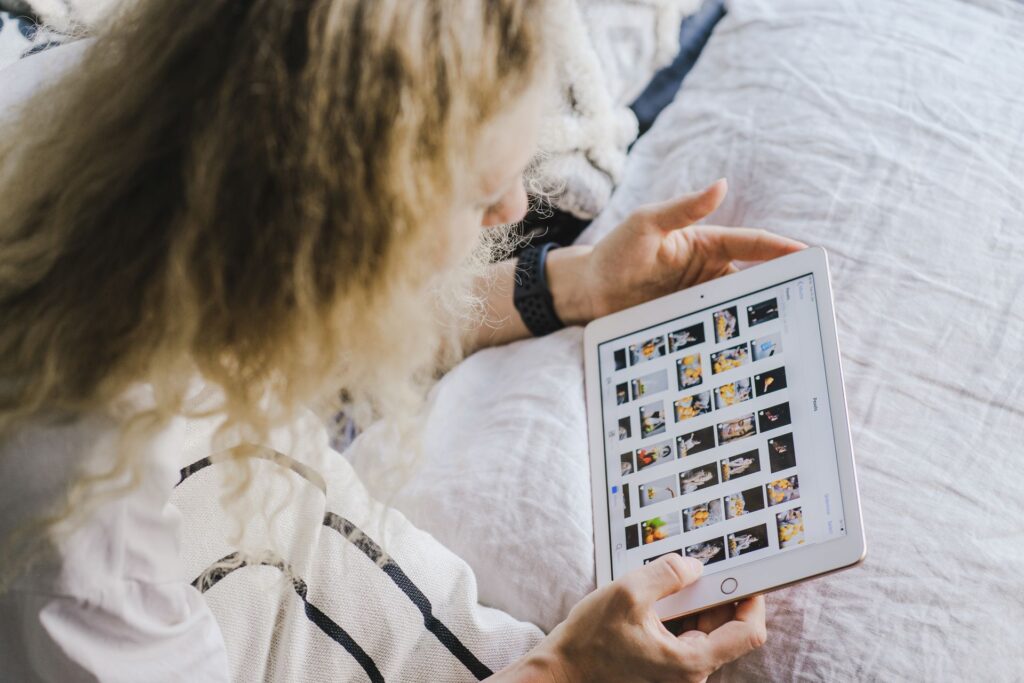 A how-to guide with step photos on a tablet