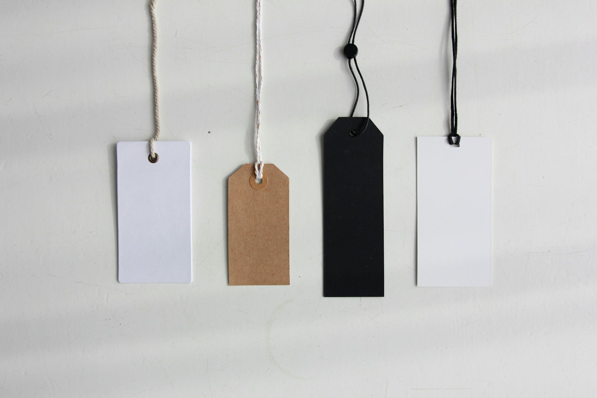 A price tag on a product