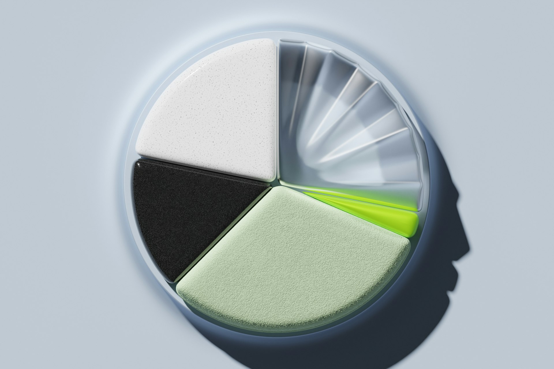 An audience geography pie chart in a report