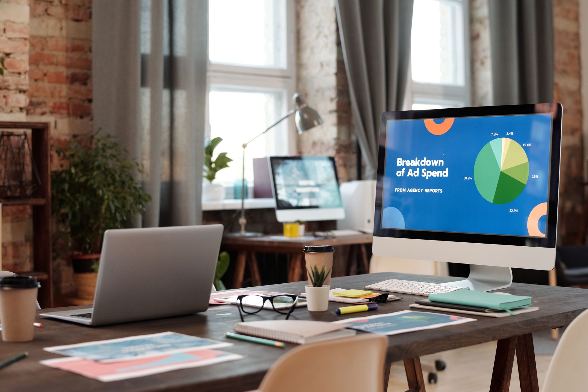 A comparison table of ad networks on screen