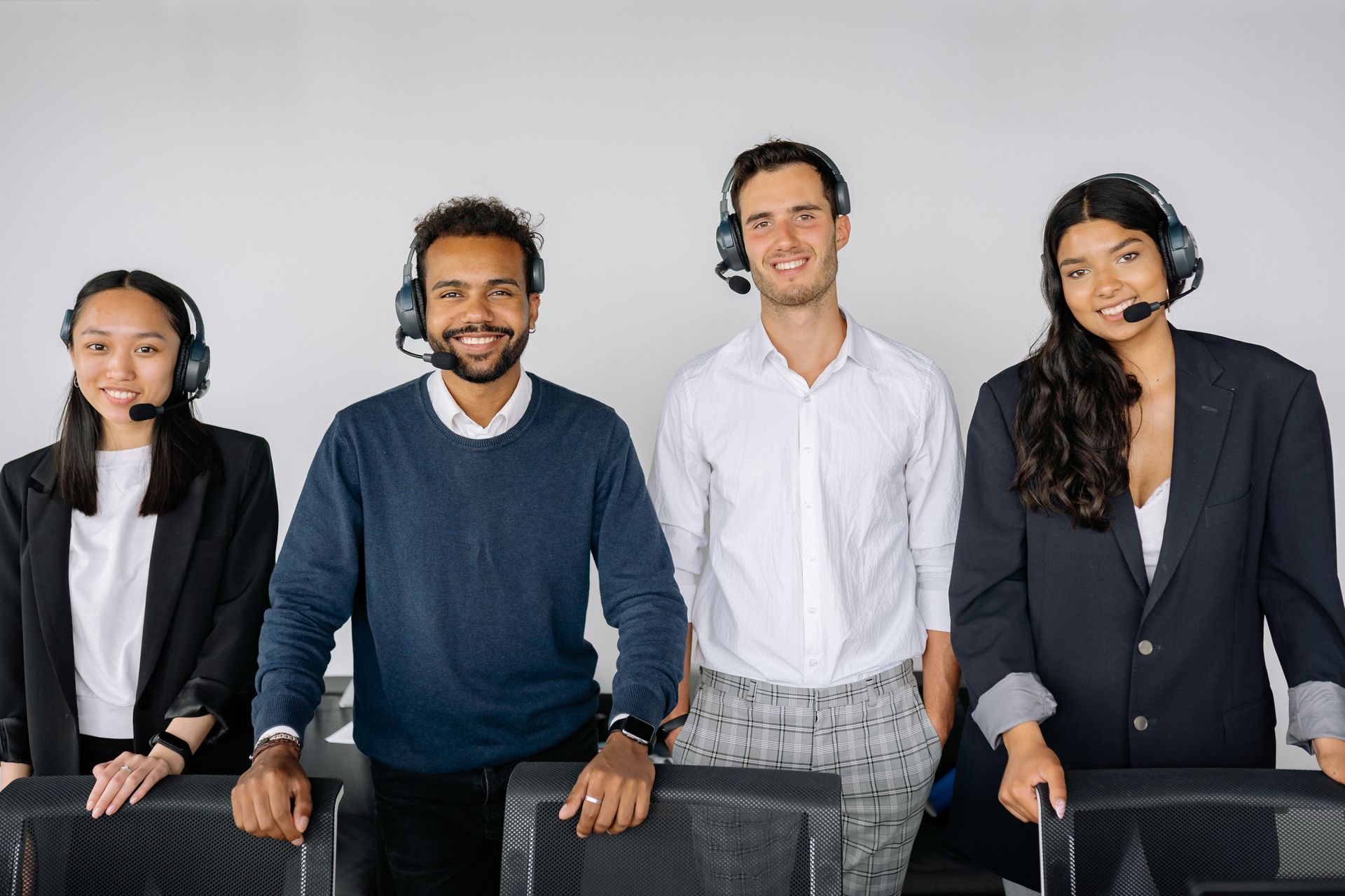 A customer support headset