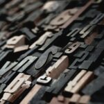 Letters on a printing press