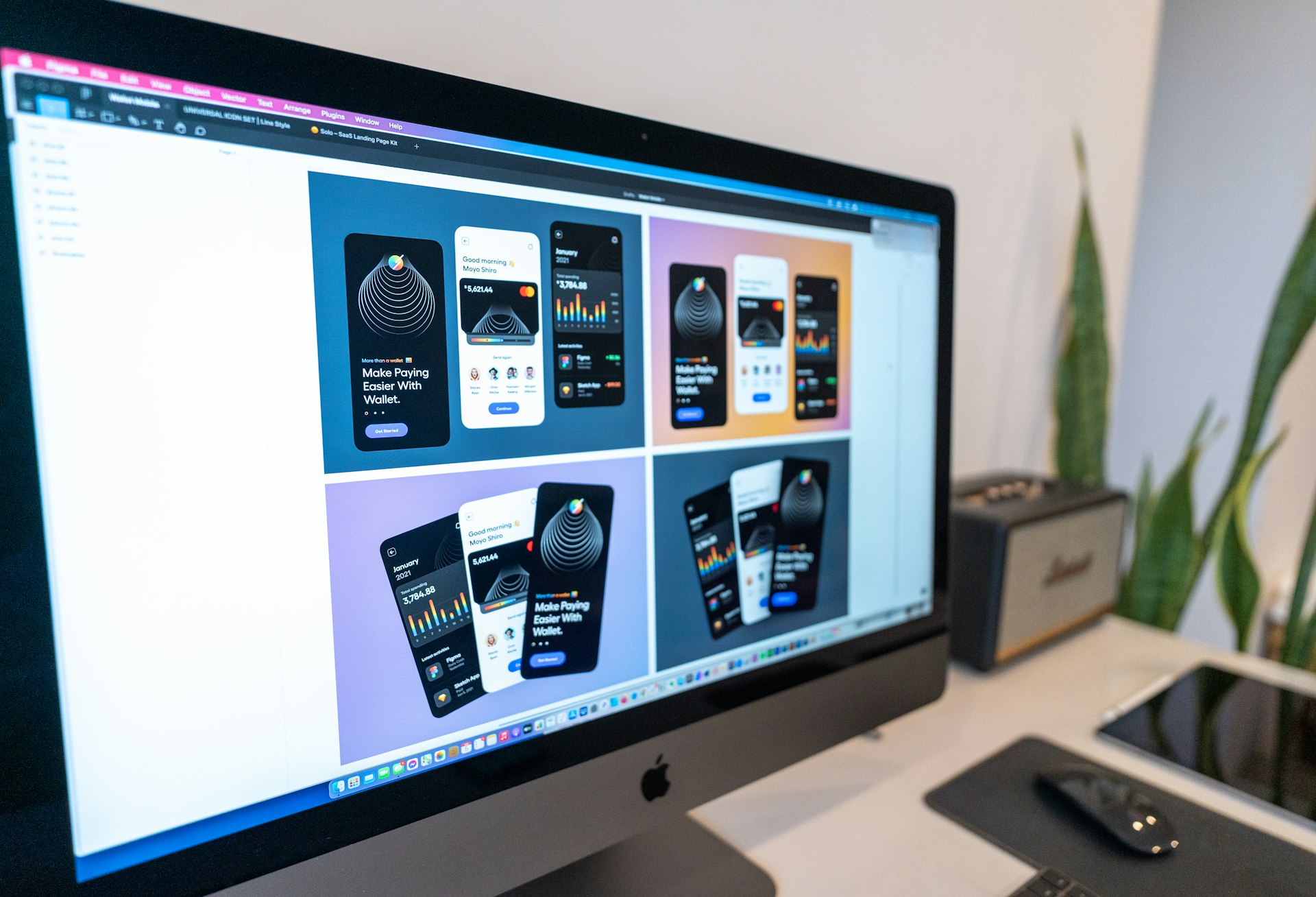 A website on several devices