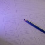 A designer working on a website layout
