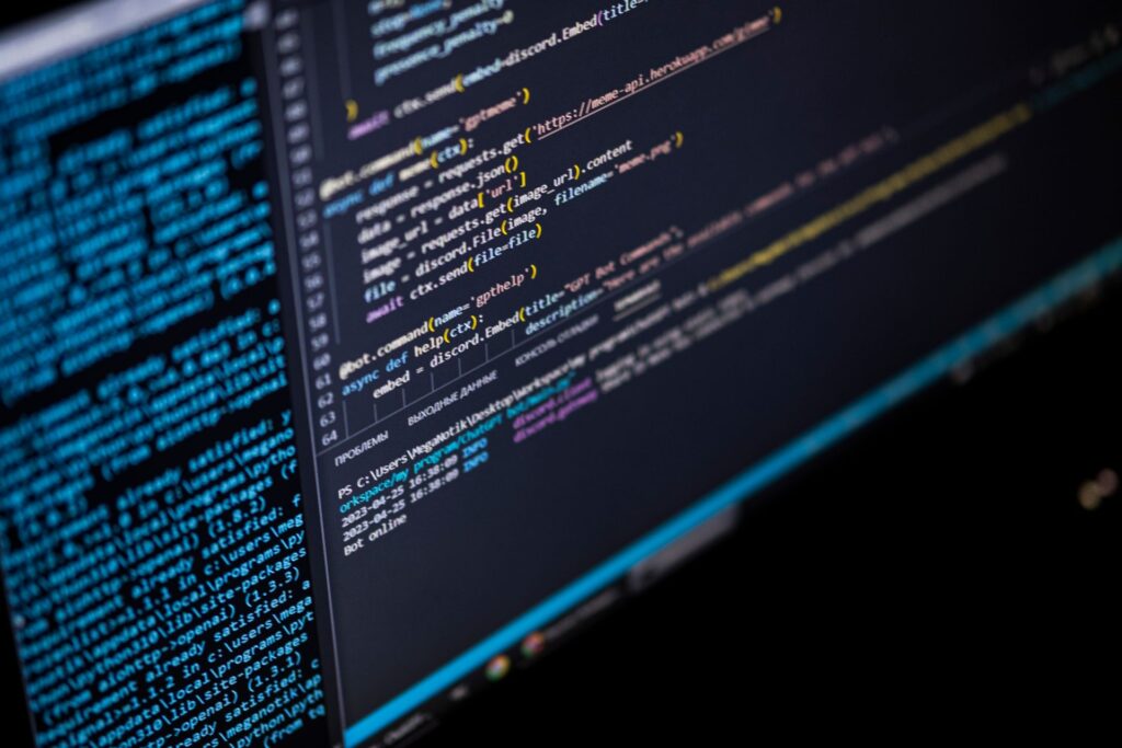 API documentation pages on a monitor