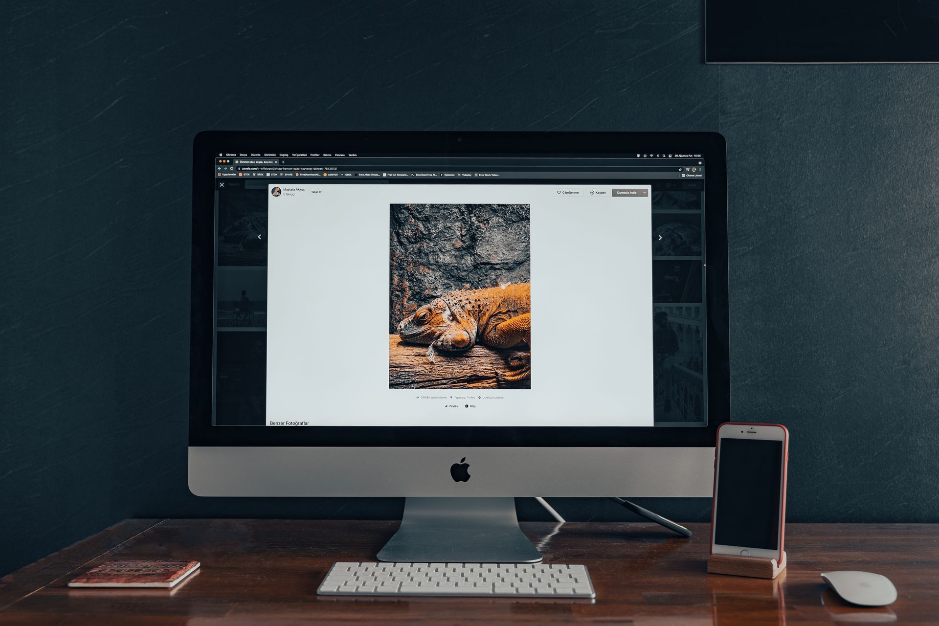An archived web page on a monitor