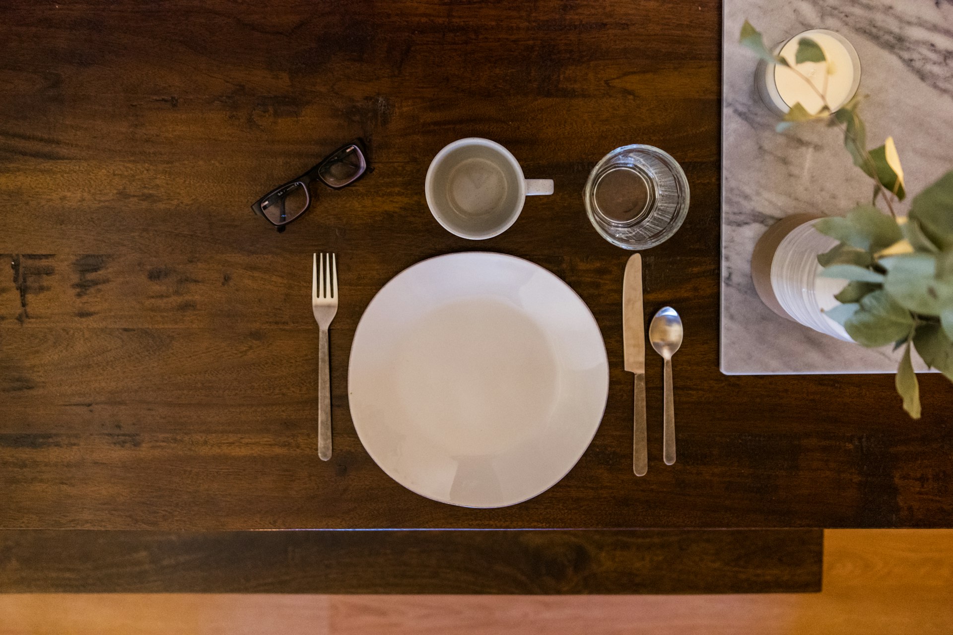 Product photos on a table