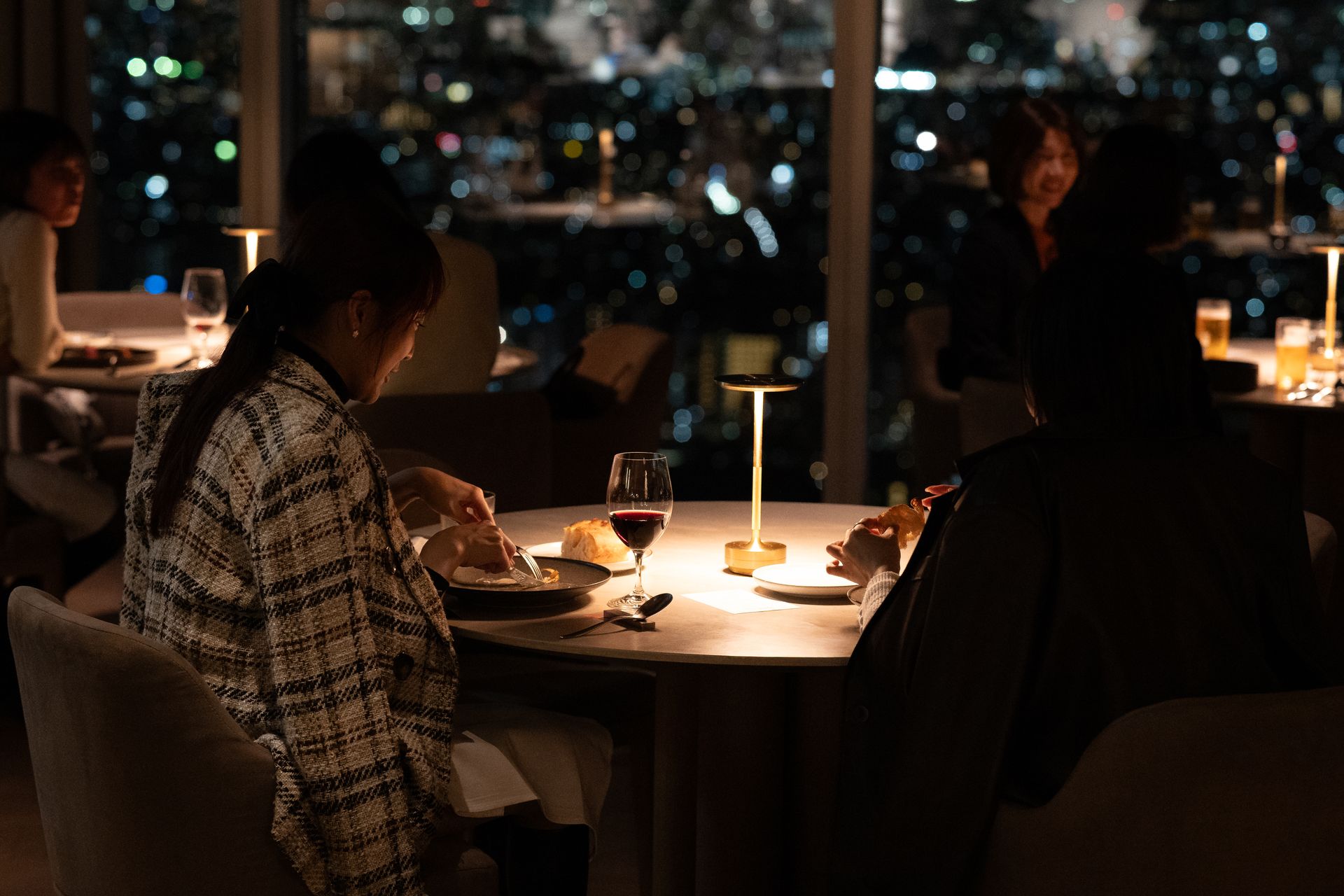 Diners in a restaurant