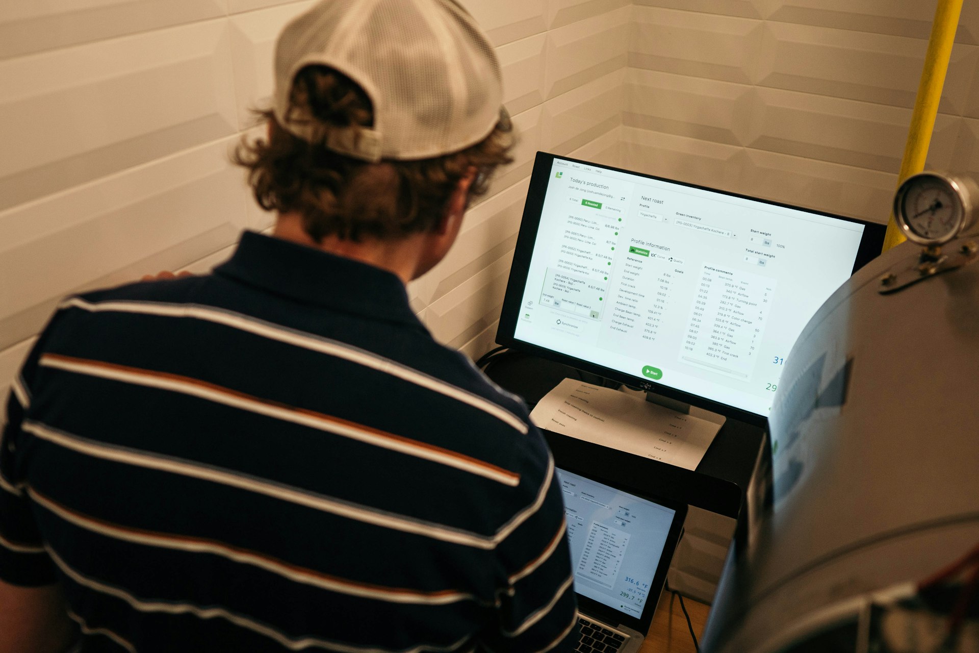 An engineer analysing logs