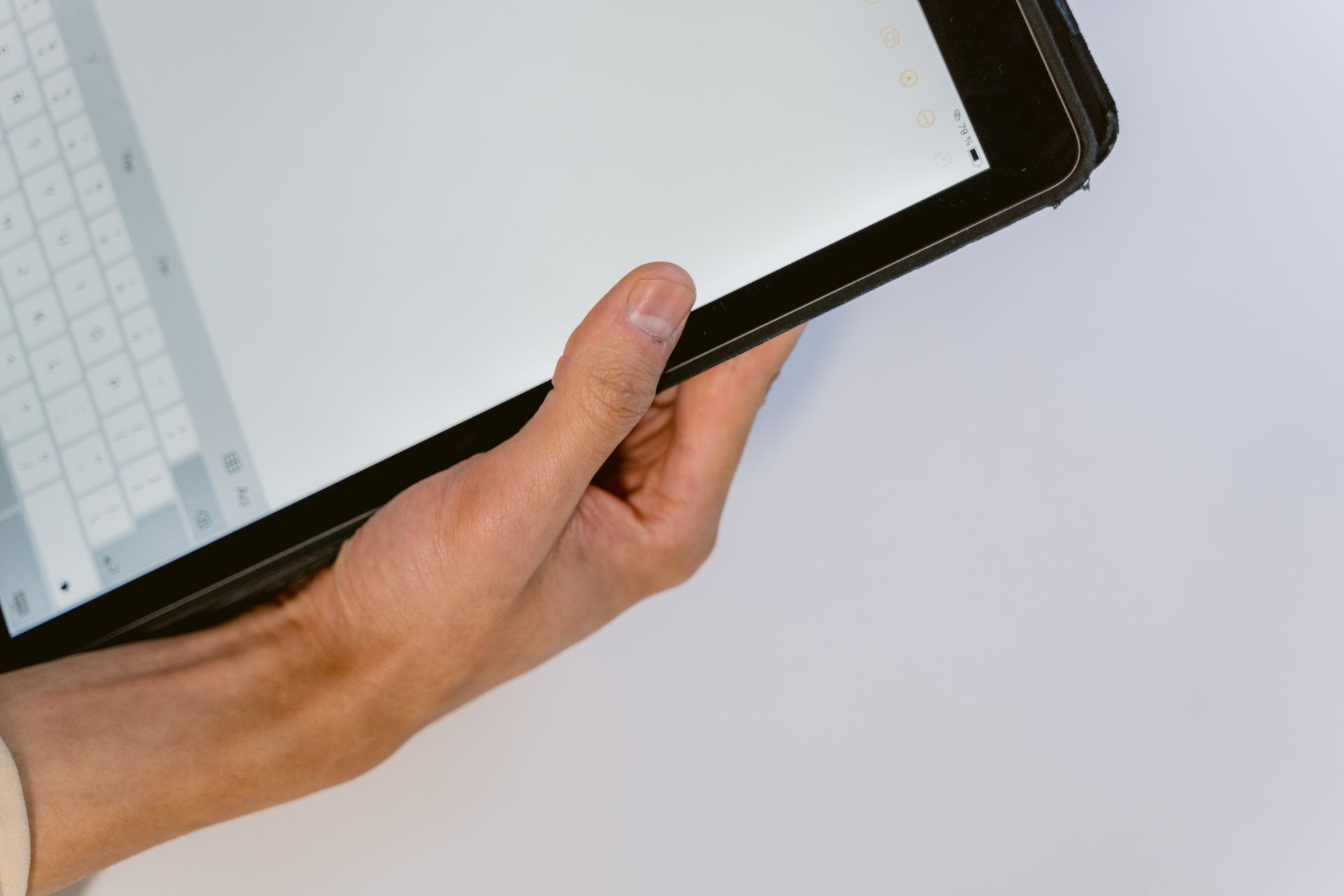 A screen reader user navigating headings