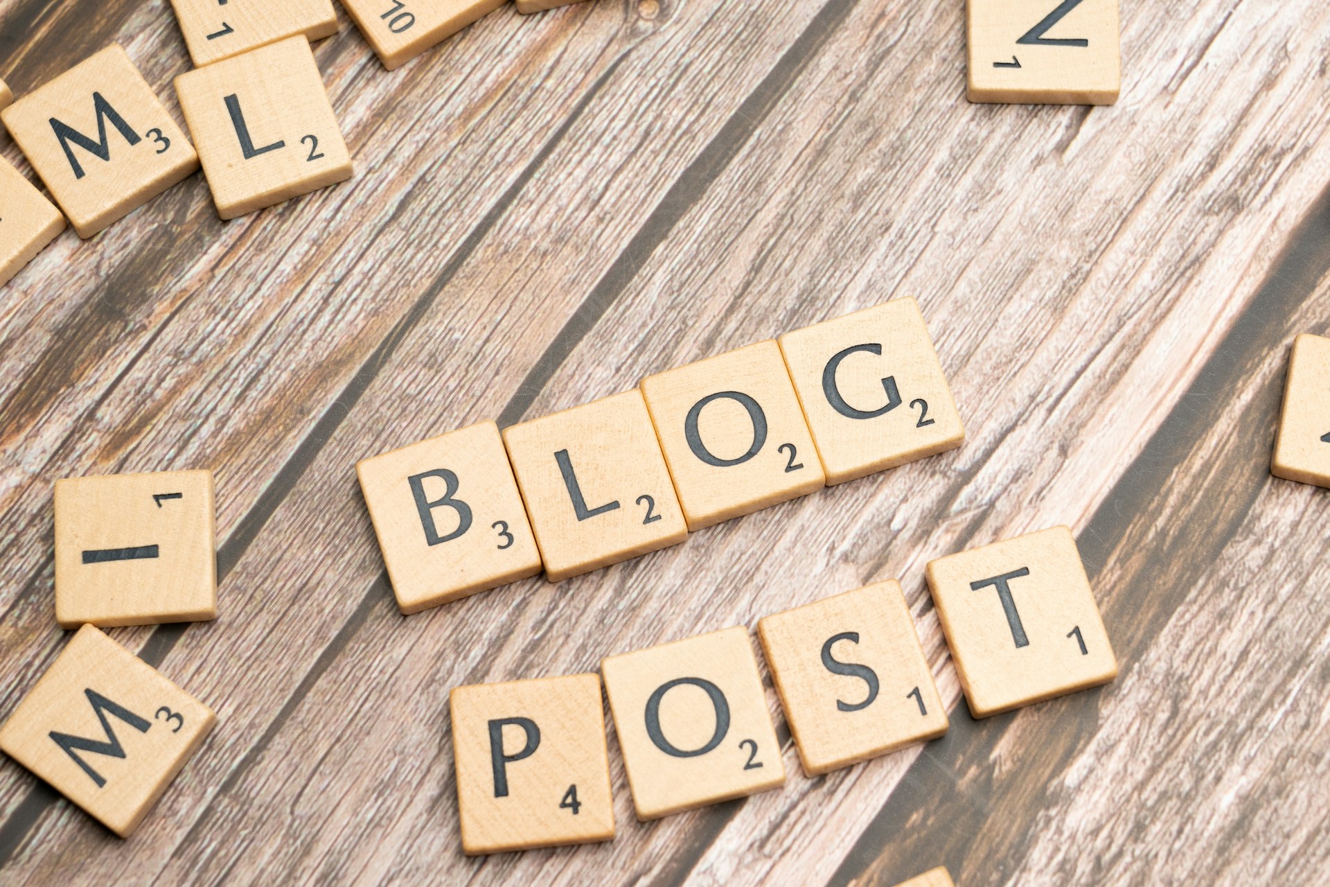 A blog post title above body text