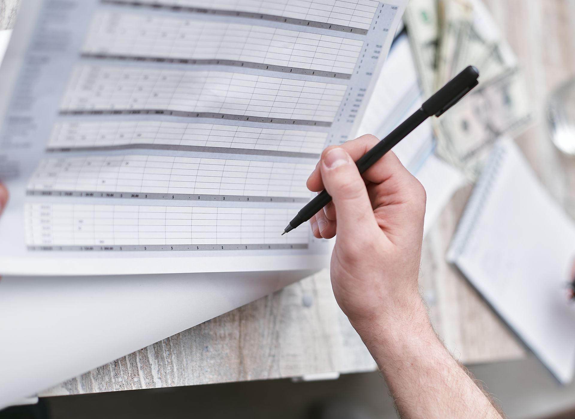 A spreadsheet tracking press mentions