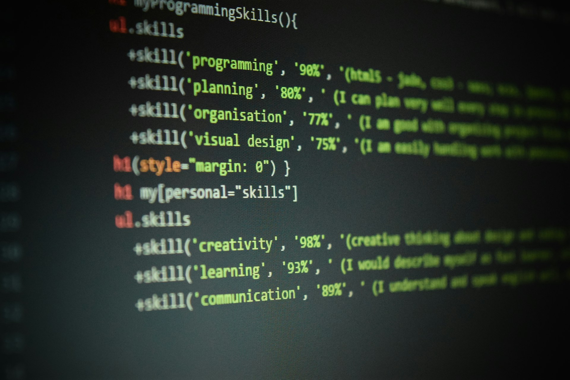 CSS that hides content