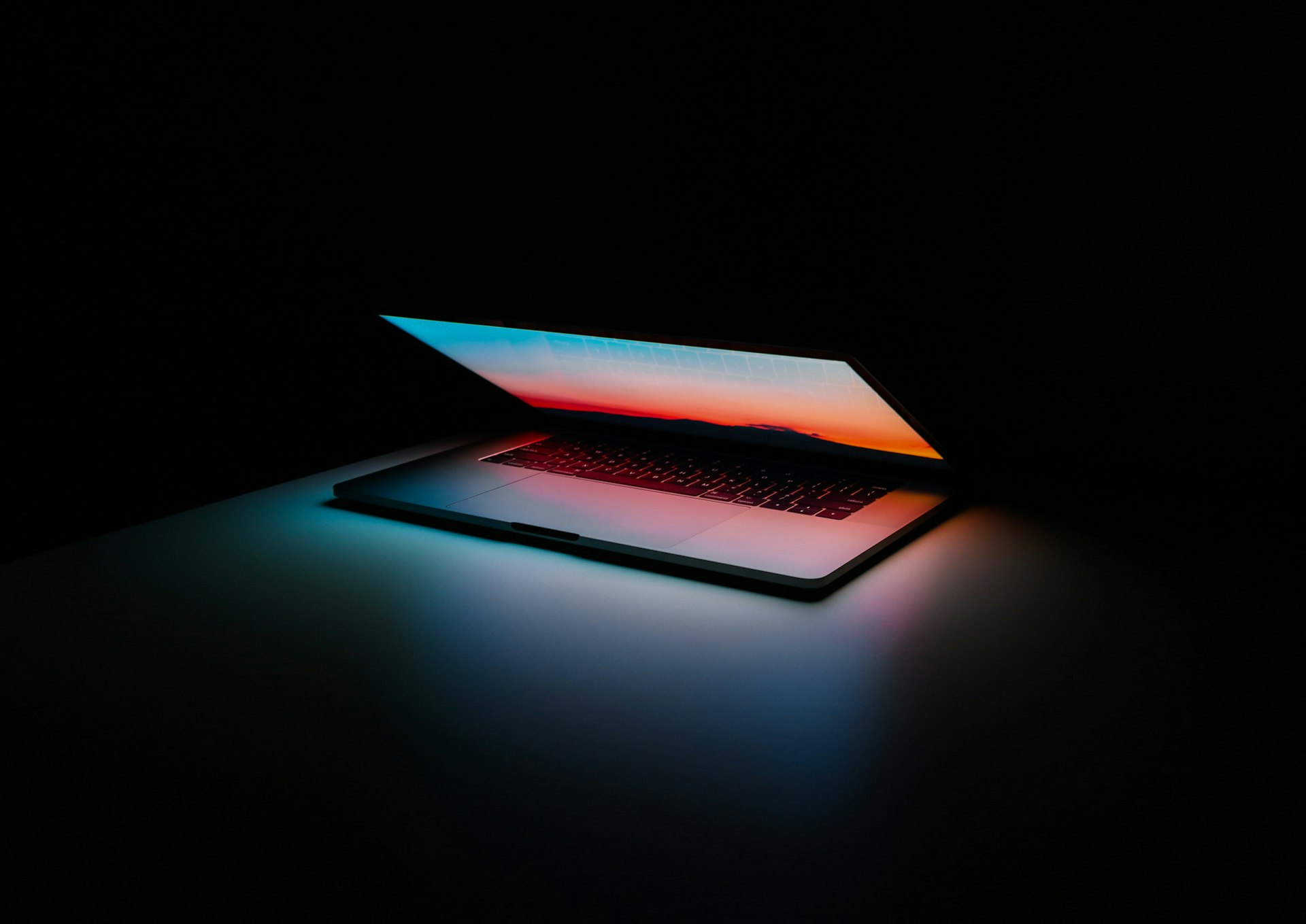 Software on a laptop