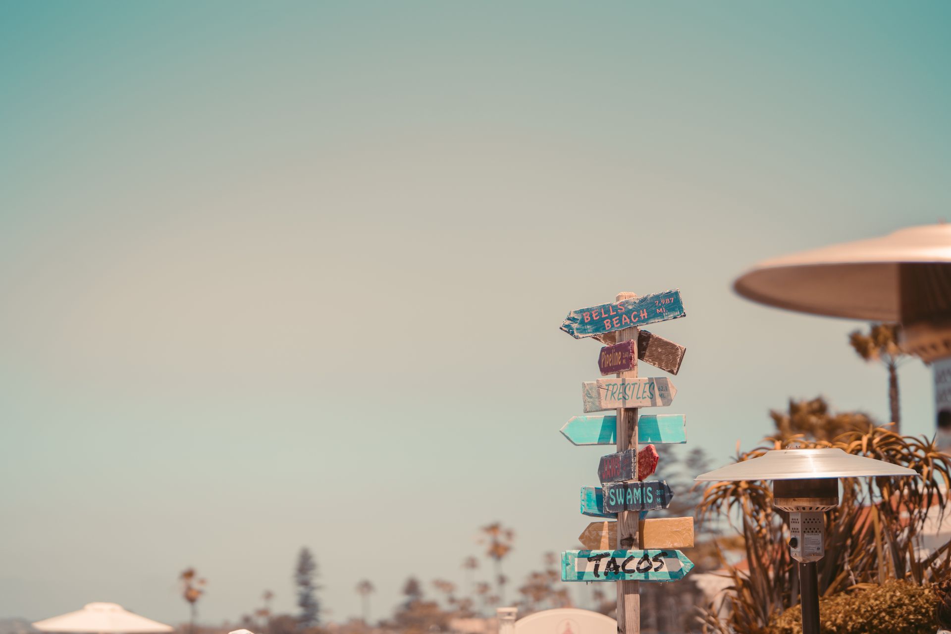 A signpost with arrows