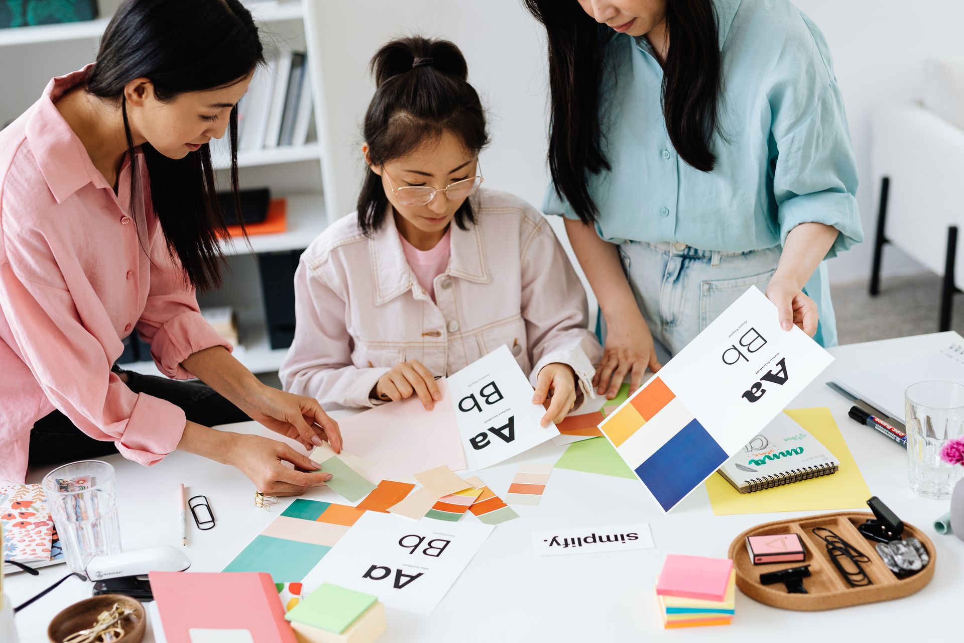 A team discussing a brand