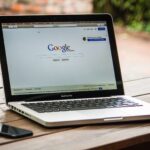 Search results on a laptop