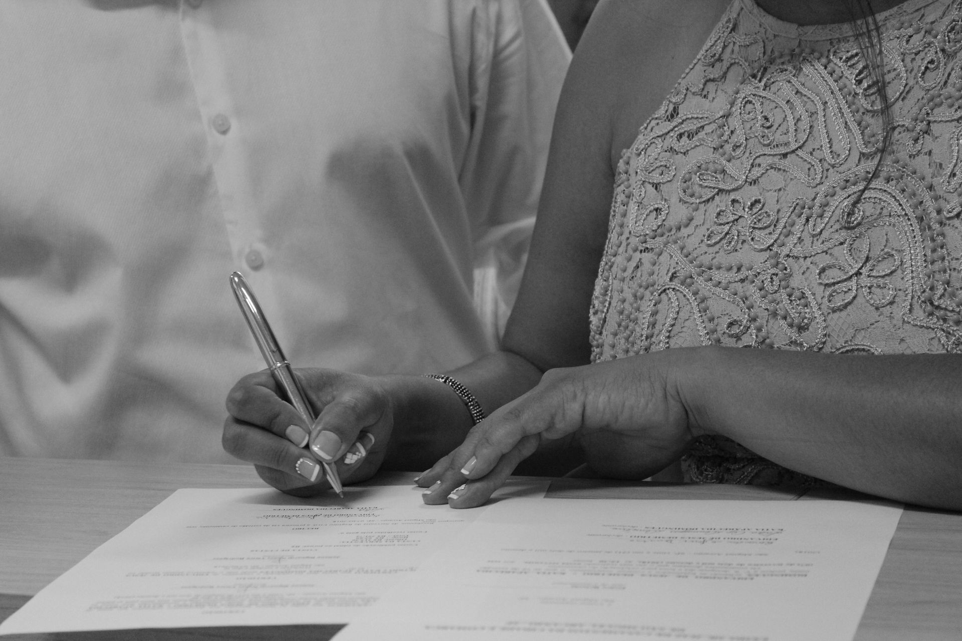 Signing transfer documents