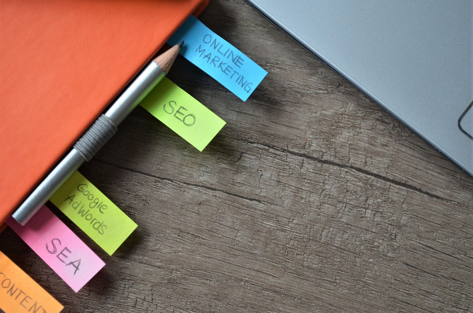 A keyword list with a difficulty column on screen