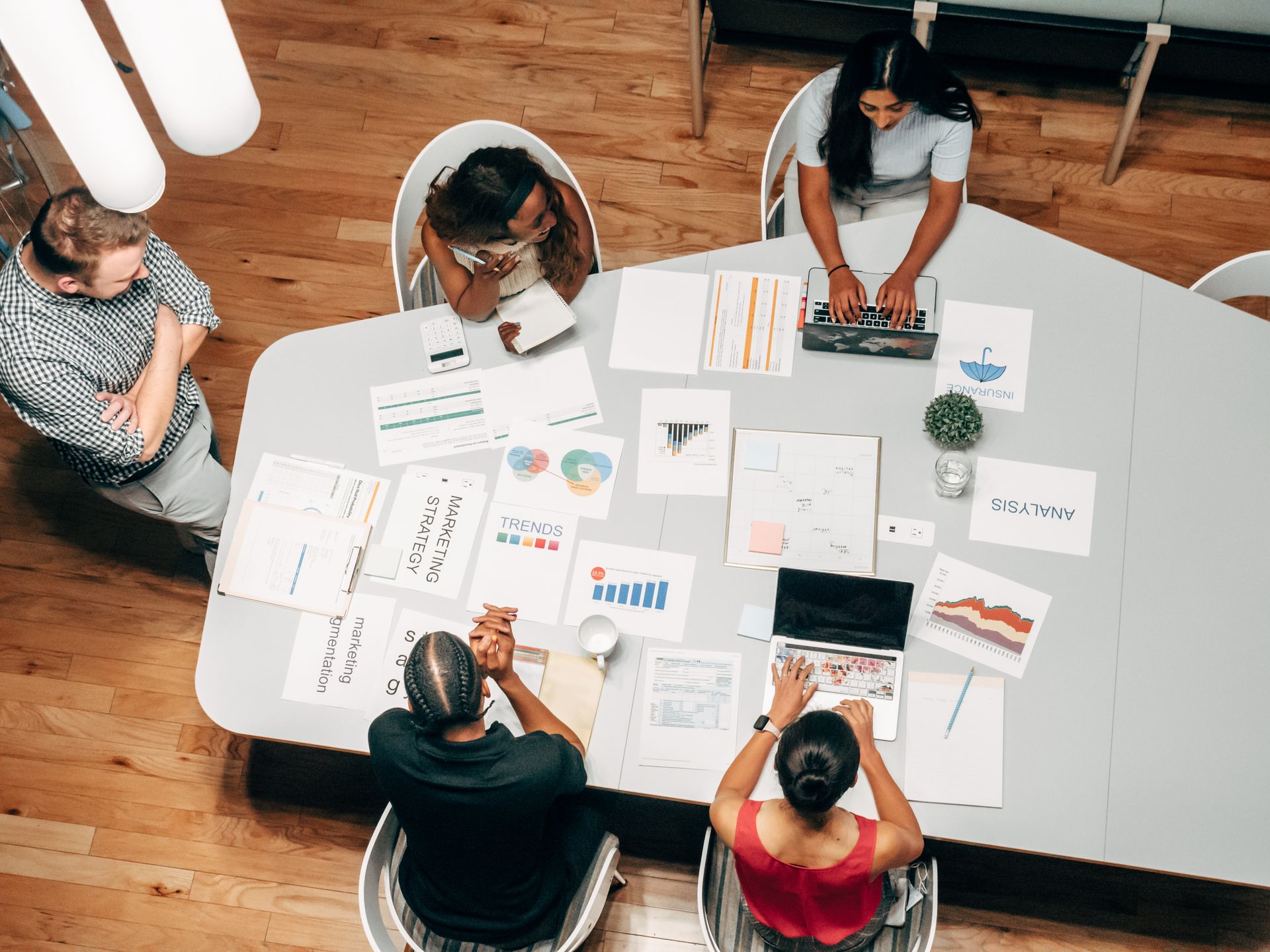 An agency team meeting