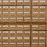 A library card catalogue