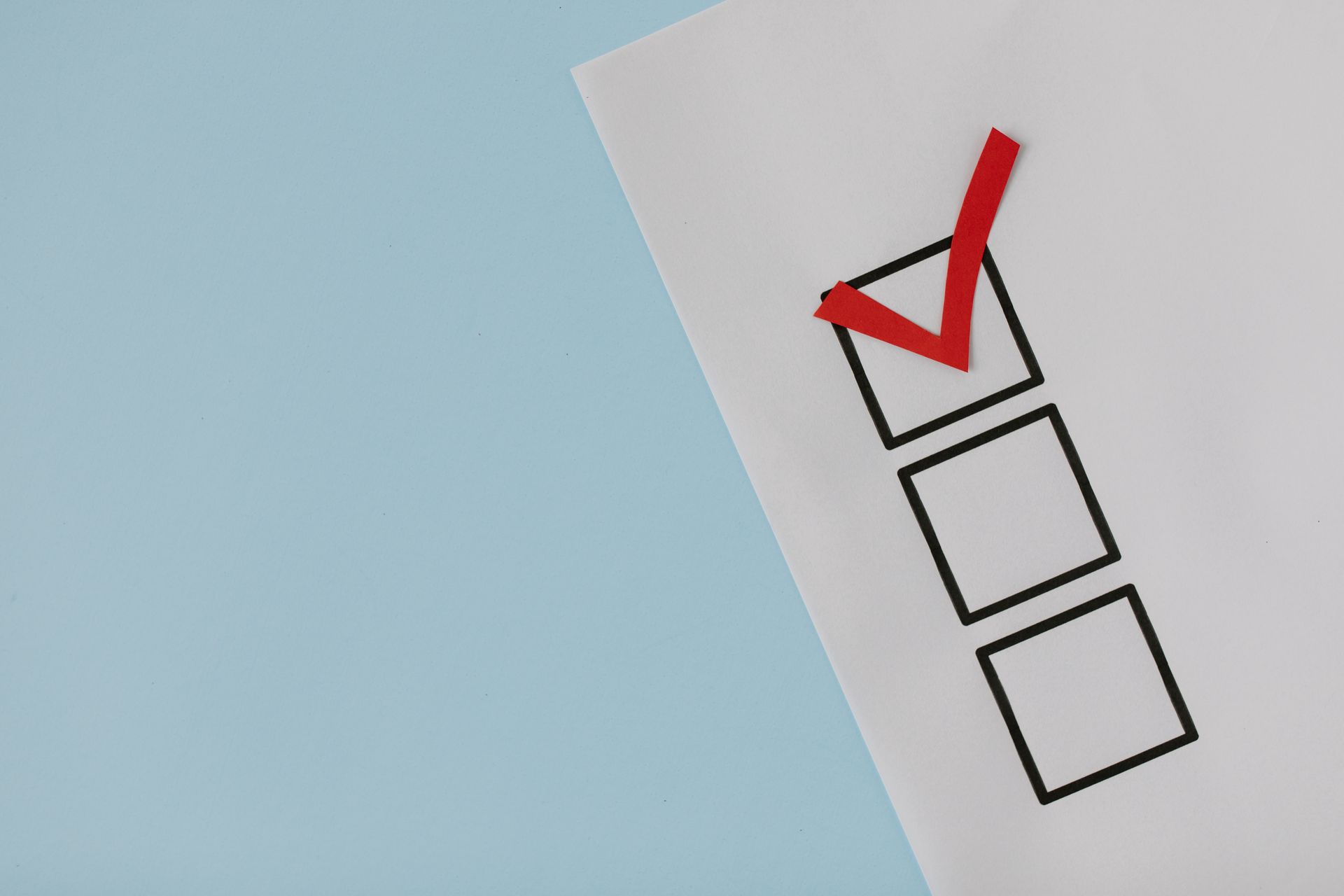 A ticked checklist