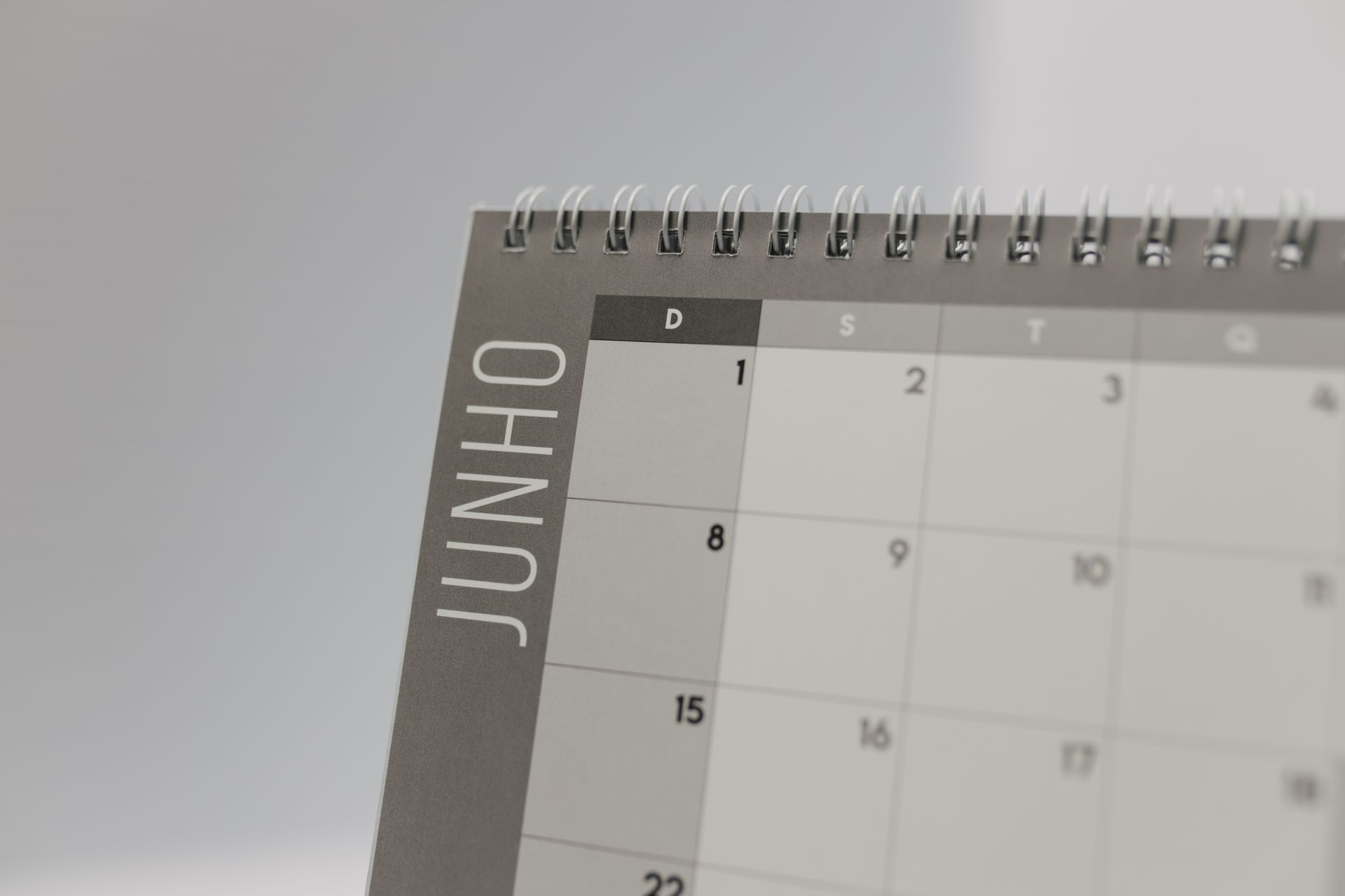 Calendar pages close up