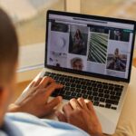 Search filters on a laptop screen
