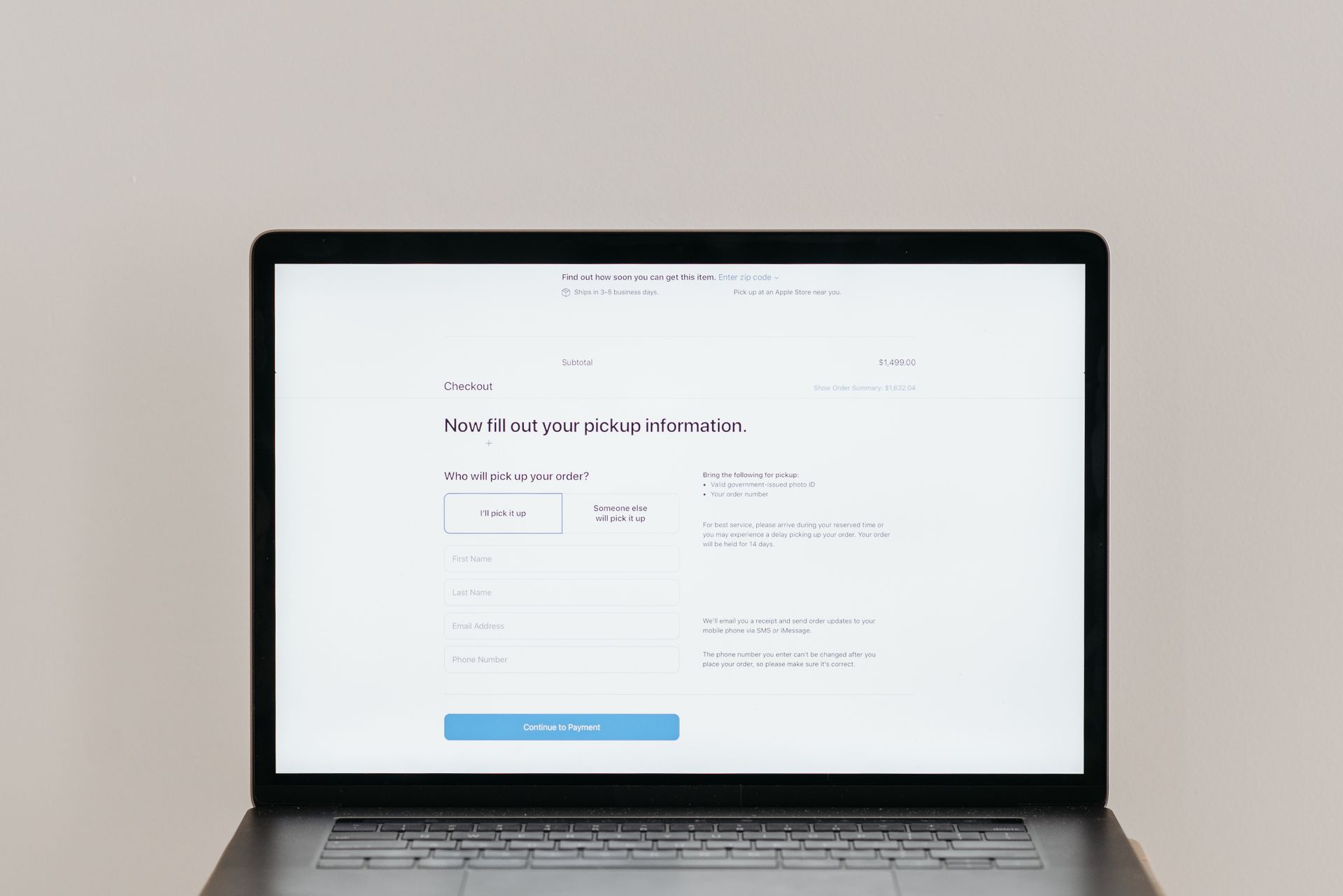 A new website homepage on a laptop