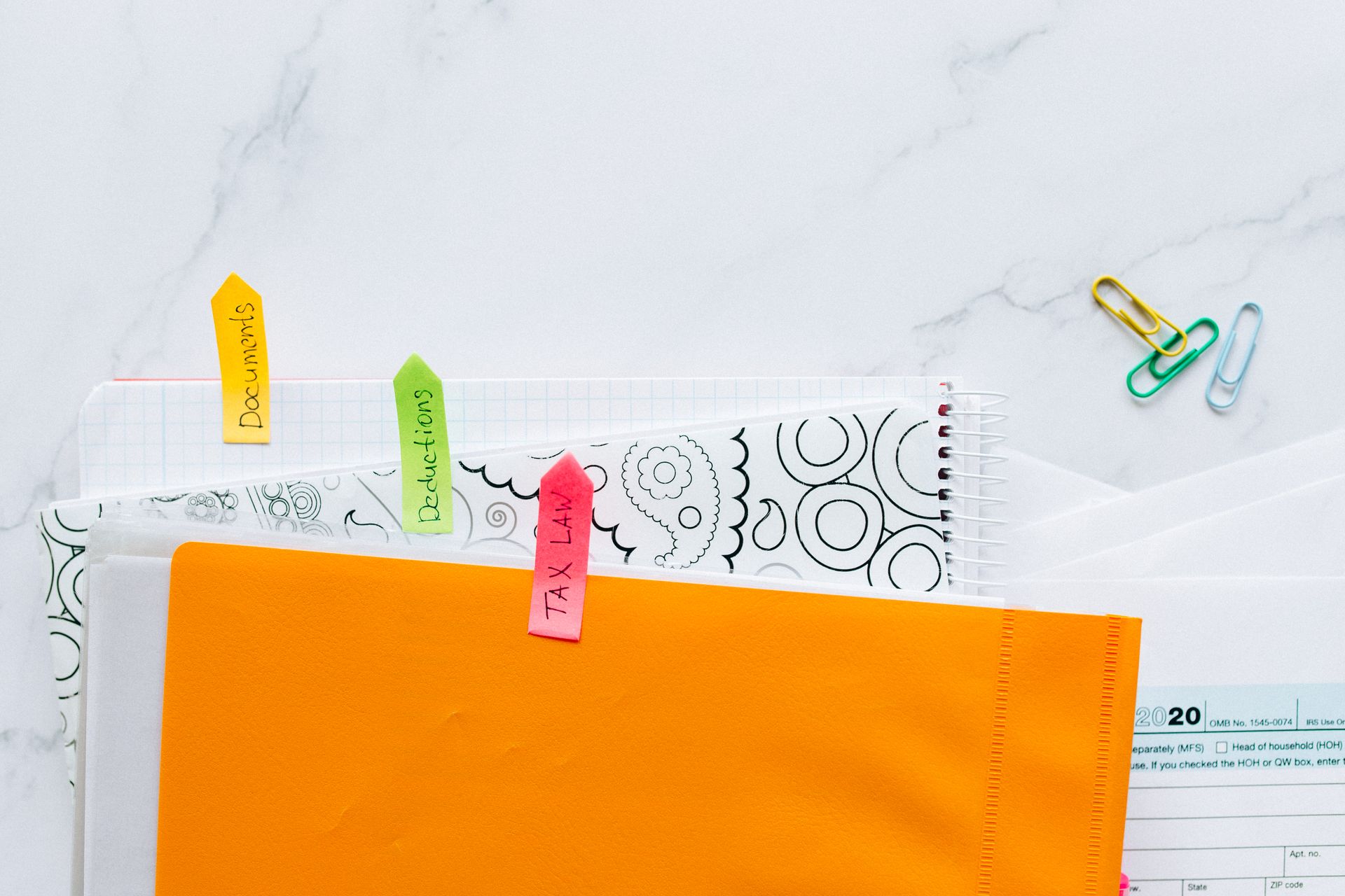 A folder of due-diligence documents
