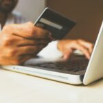 A checkout page open on a laptop