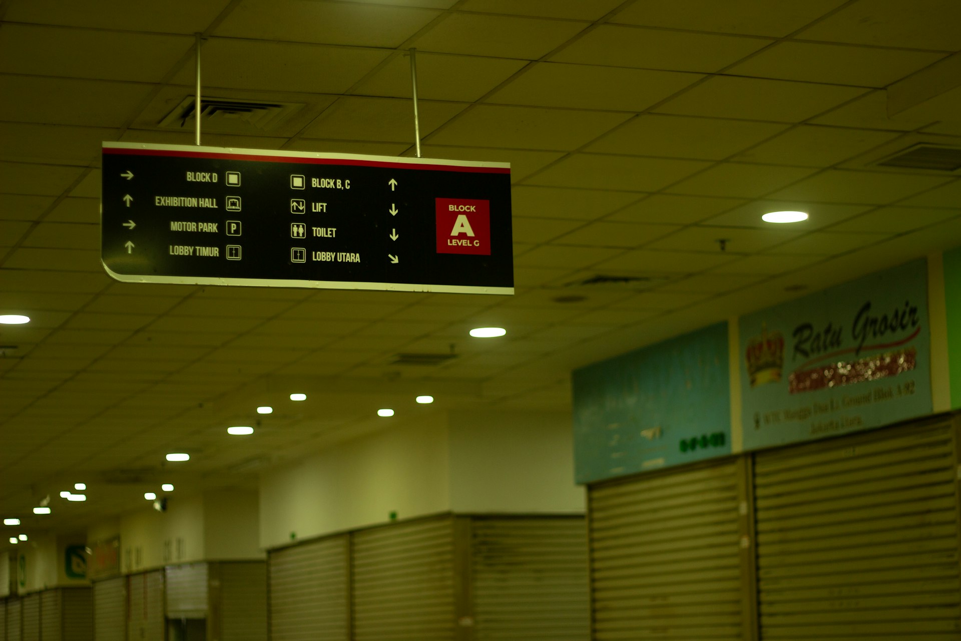 A directory board in a mall