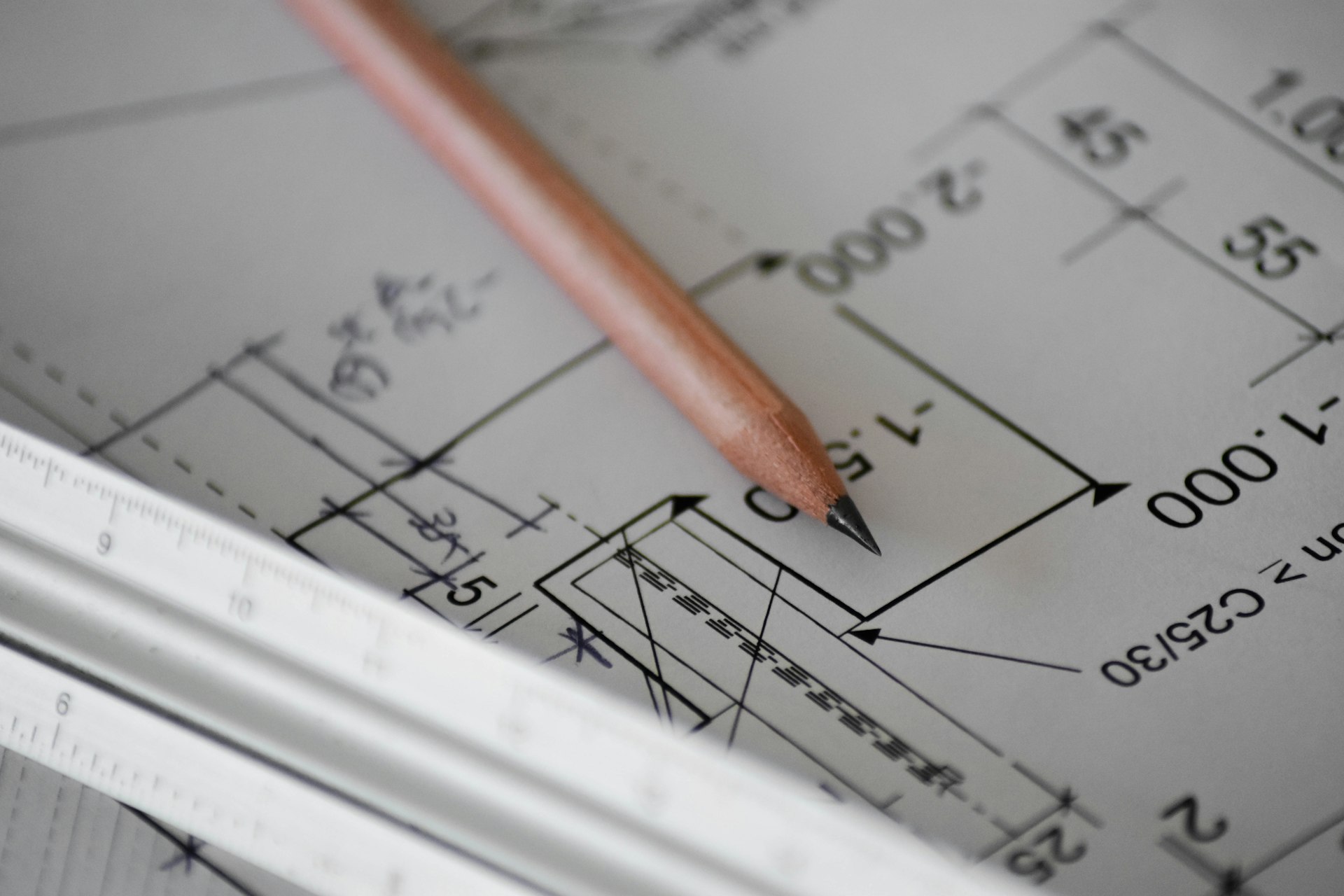 An architect drawing a floor plan