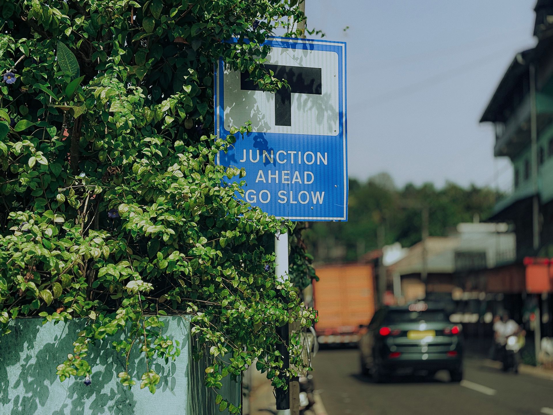 Traffic at a junction