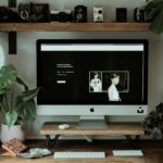 A photo gallery website on a monitor