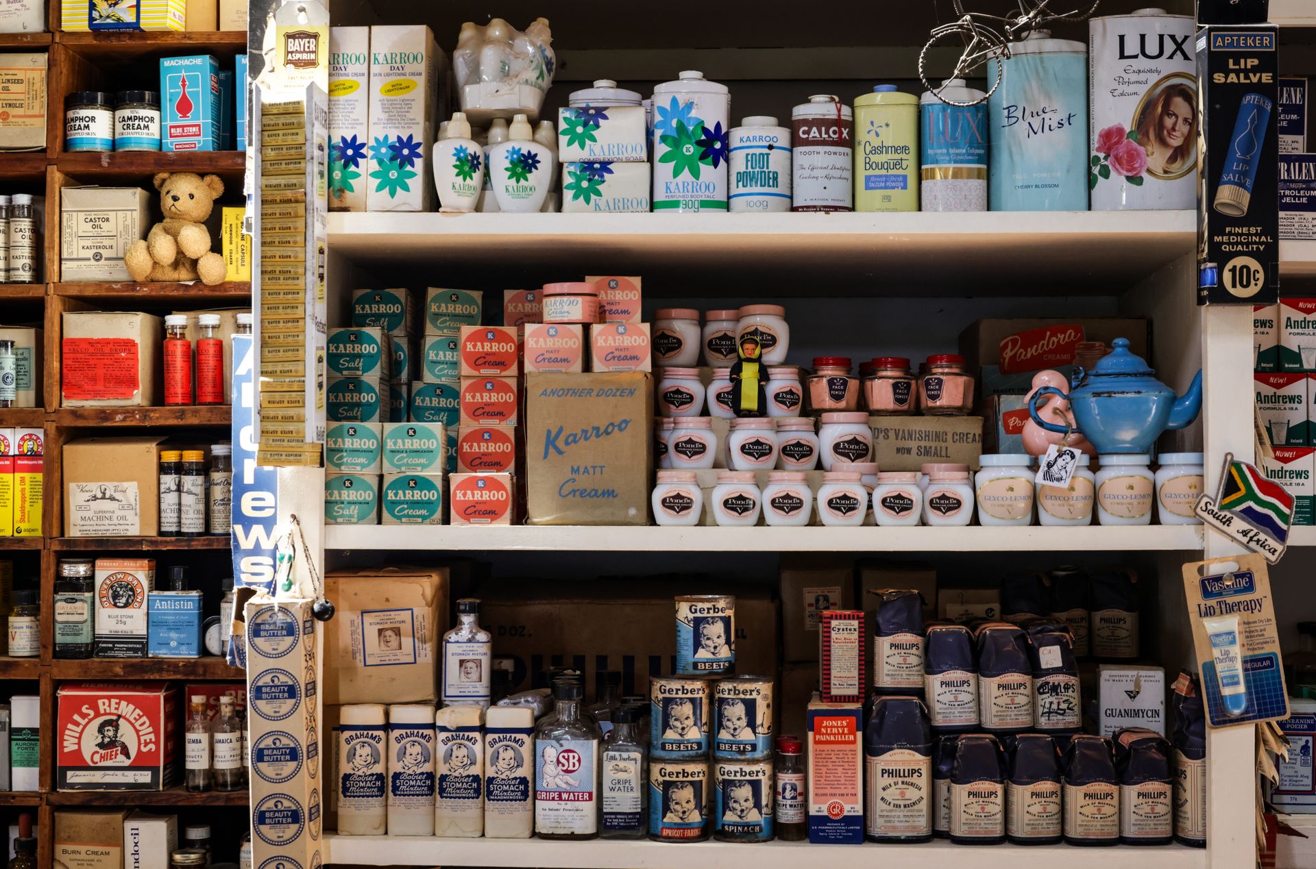Branded products on a shelf
