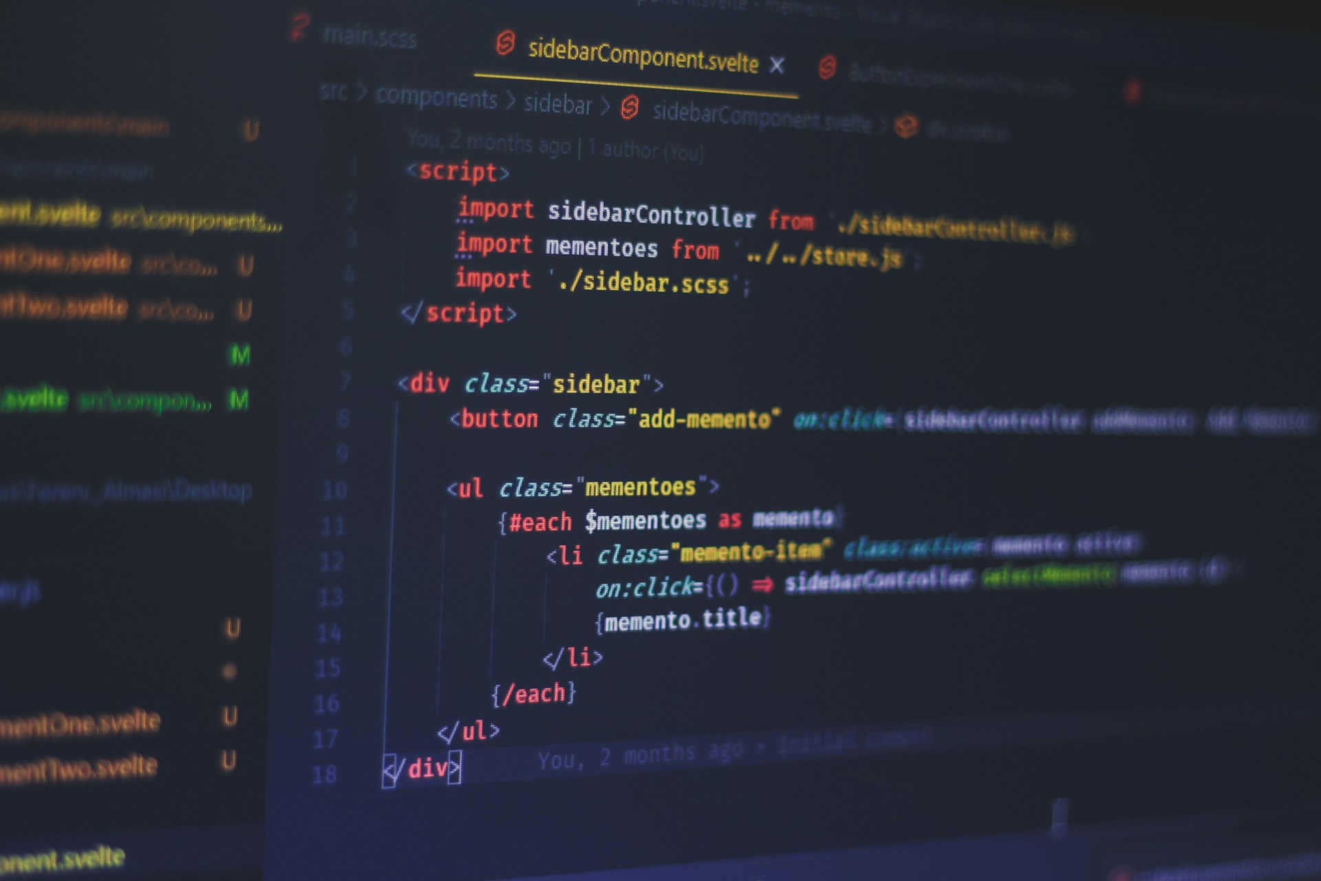 A developer testing navigation
