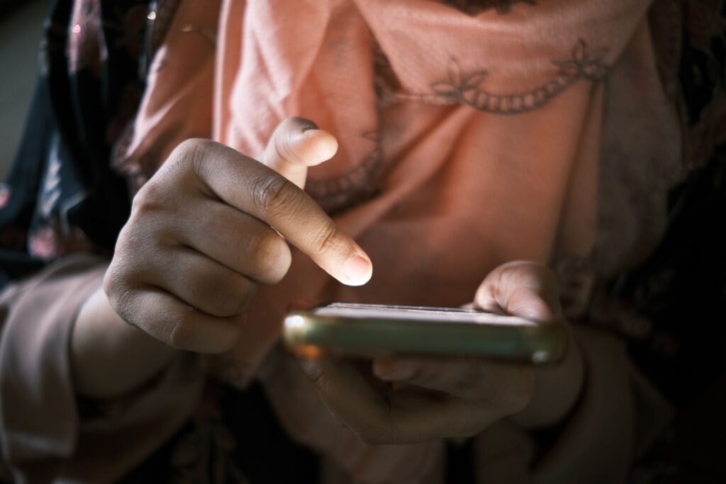 A scrolling feed on a smartphone
