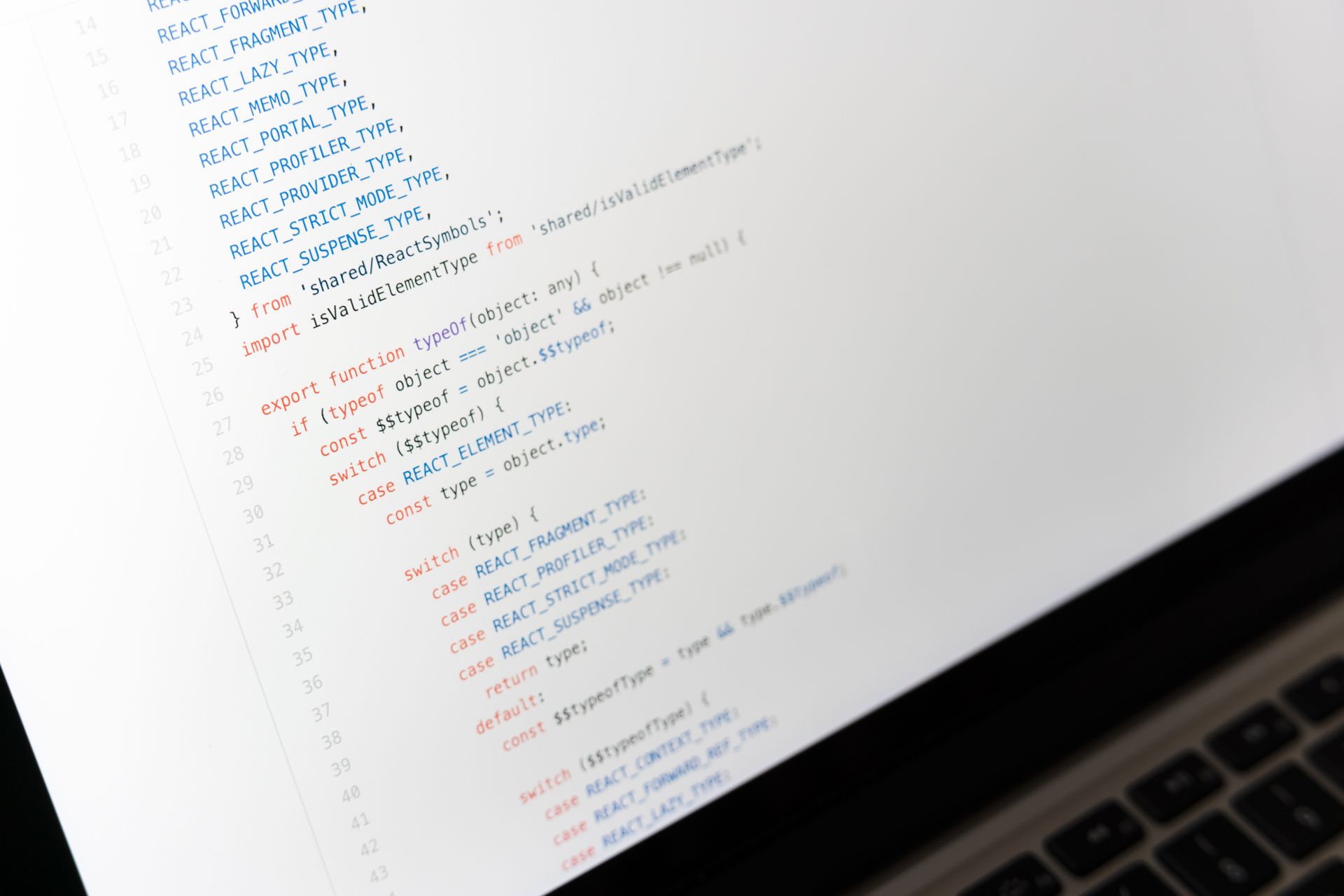 A JavaScript bundle in a code editor