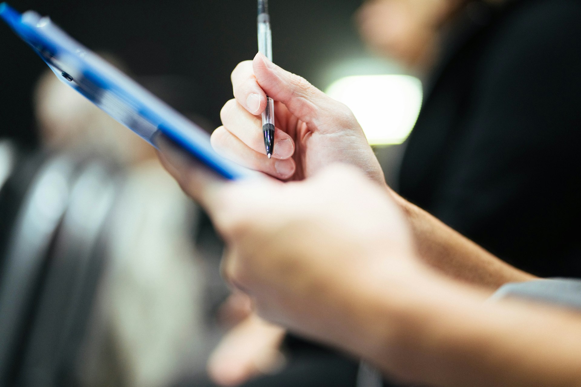 A checklist on a clipboard