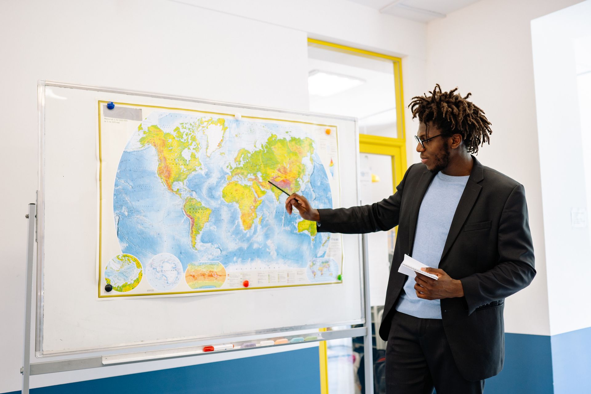 A cluster map on a whiteboard