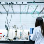 A scientist working in a laboratory