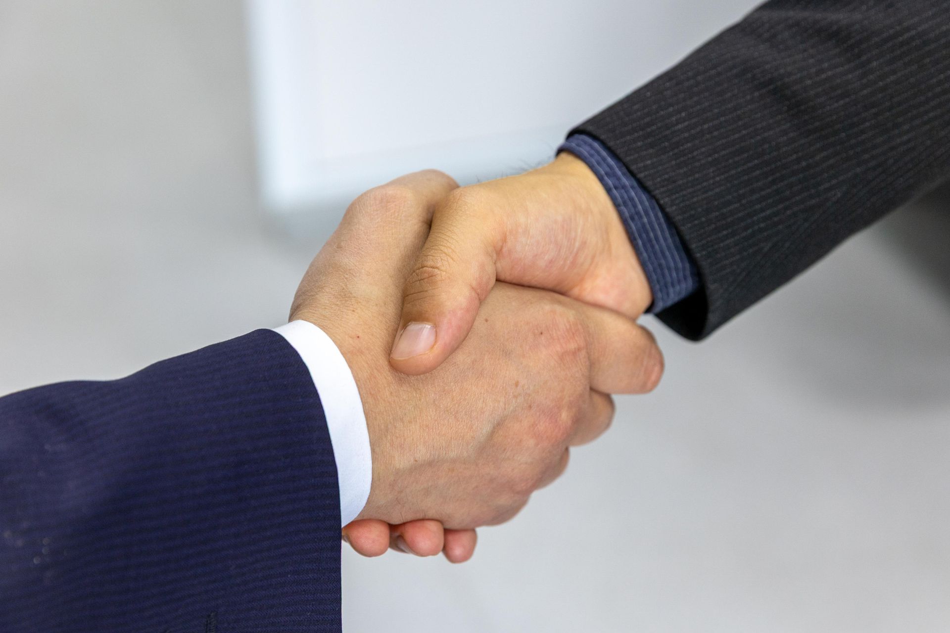 A business handshake
