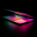A large hero image loading on a laptop