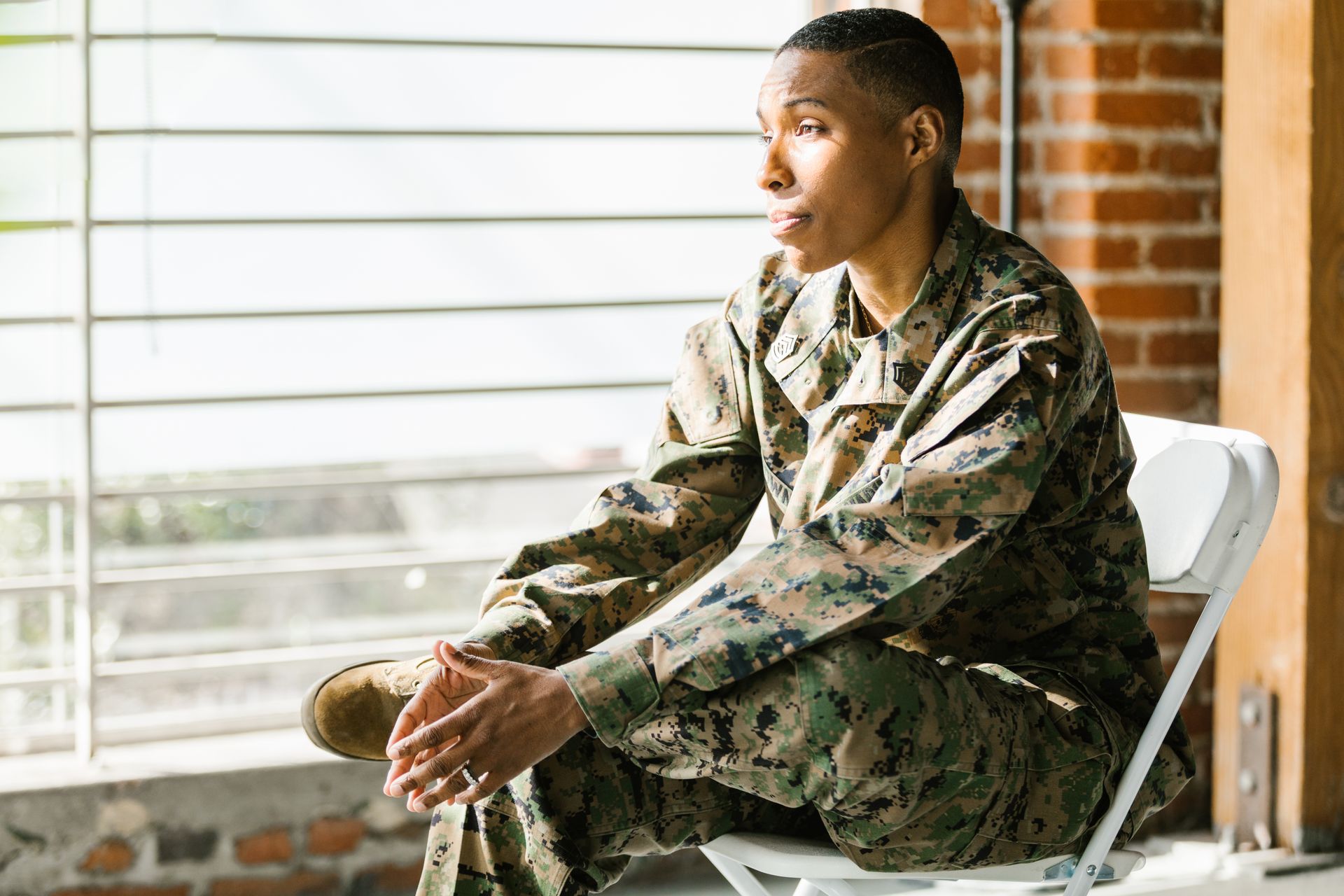 A hero image above the fold