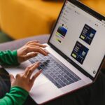 A personalised outreach email draft on a laptop