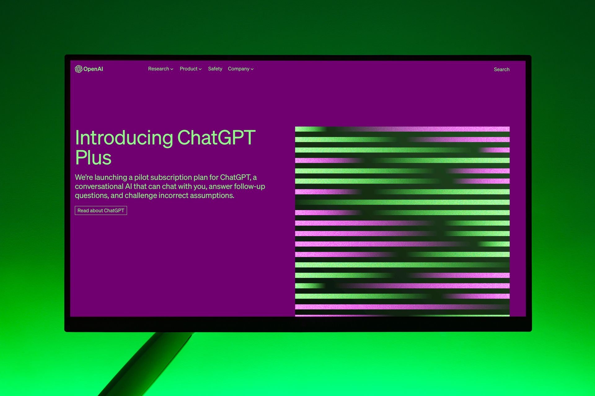 A web page with sidebar and in-content adverts on a monitor