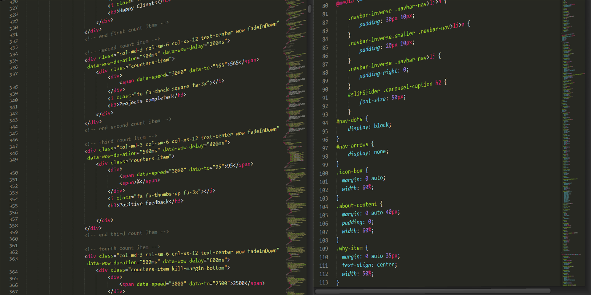Two different snippets for the same page