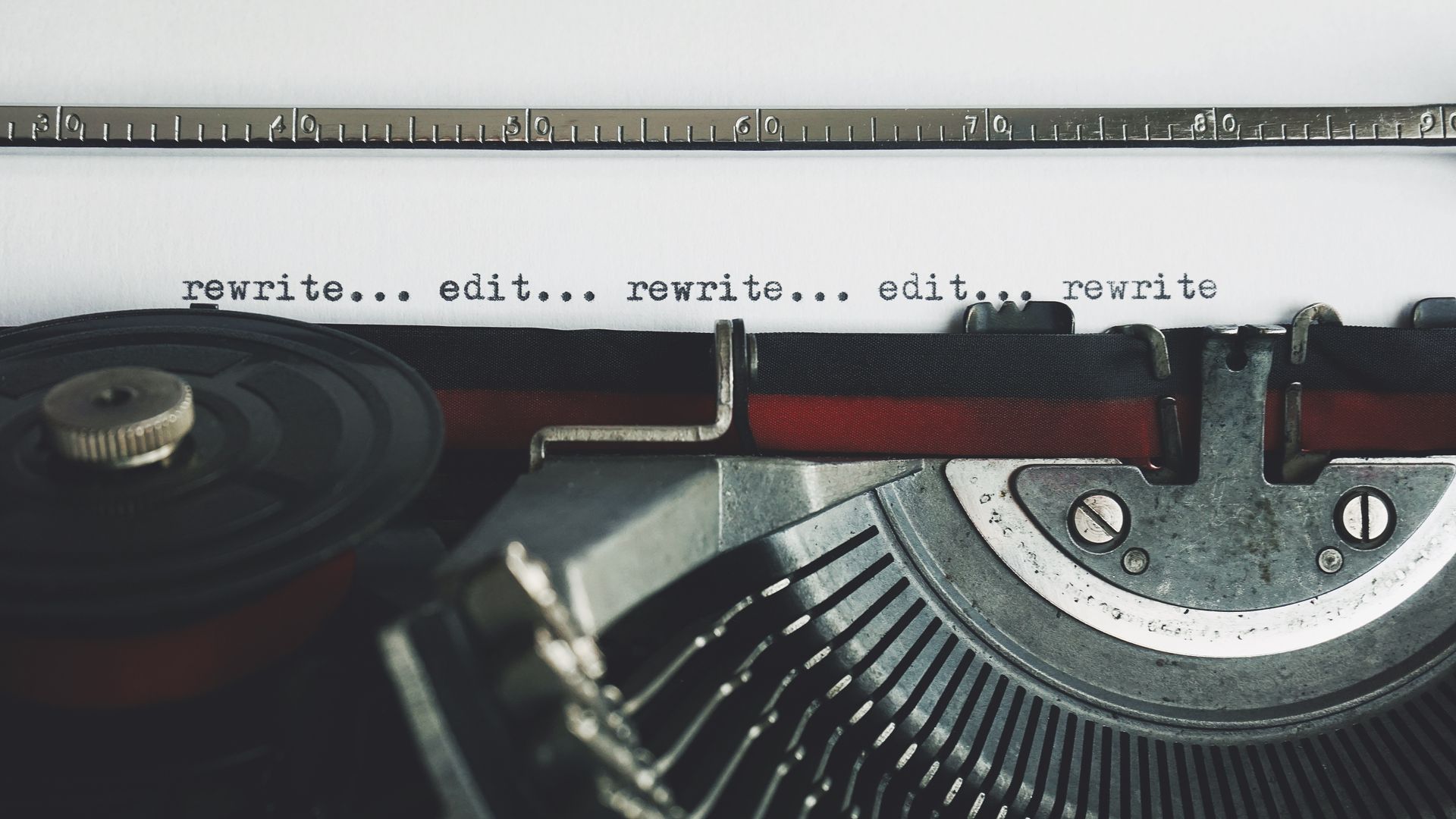 An editor rewriting a description