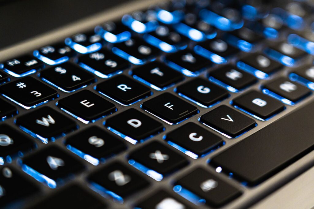 A padlock on a laptop keyboard
